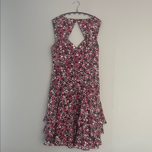 White House Black Market Pink and Black Dress Size 8 - Picture 8 of 8